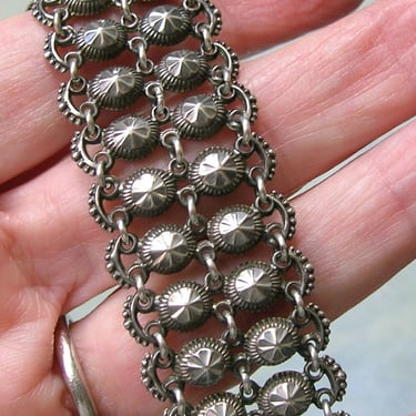 Antique Victorian 800 Silver Gypsy Bracelet, Old Silver Gypsy Bracelet, Vintage Silver Bracelet (#4393) 