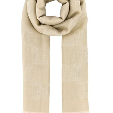 Max Mara Women Beige Viscose Blend Whisky Scarf