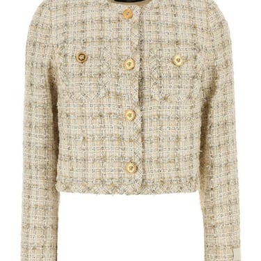 Versace Women Multicolor Tweed Blazer