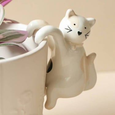 Ceramic Cat Planter Hanger