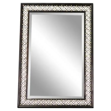 Rare Mother of Reticulated Mother of Pearl Large Wall Mirror