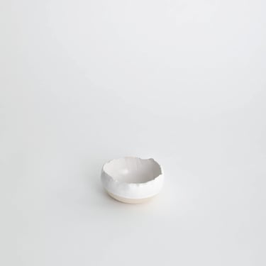White Matte Olive Bowl, handmade ceramic bowl, pottery bowl, little bowl, condiment bowl, small bowl, clay bowl, white bowl, stoneware bowl 
