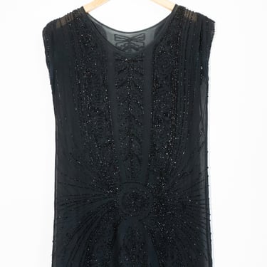 Vintage Silk Beaded Mini Dress