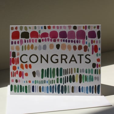 Congrats Paint Marks Card
