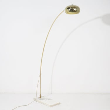 Brass and Marble Arc Lamp 