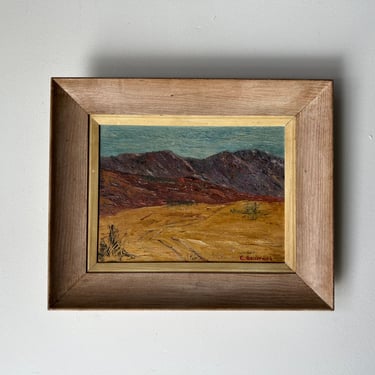70's E. Goldetrien " Arizona Desert Scene" Oil Painting, Frame 