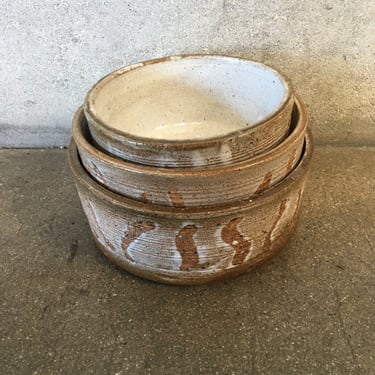 Set of Three Neil Nulton 1969 Bowls