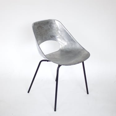 Pierre Guariche Cast Aluminum Tulip Chair for Steiner France circa 1954
