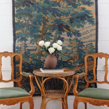 1950s French verdure château tapestry