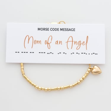 Memorial Bracelet • Mom of and Angel Morse Code Bracelet • Bereavement Gift • Miscarriage Bracelet •  Mourning Bracelet • Baby Loss Bracelet 