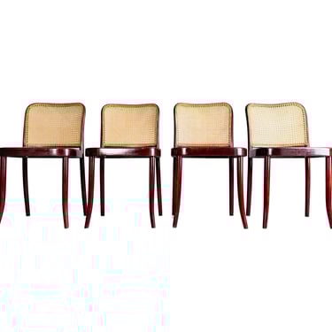 Set of 4 Mid Century Chairs Thonet Model 811 Josef Hoffmann 