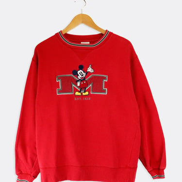 Vintage Disney Mickey Mouse M Patch Sweatshirt