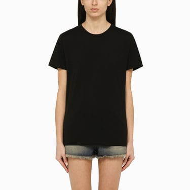 Isabel Marant Black Cotton Crew-Neck T-Shirt With Logo Women