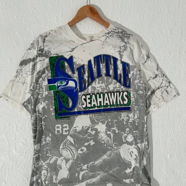 Vintage 1990's Seattle Seahawks AOP NFL T-Shirt Size XL