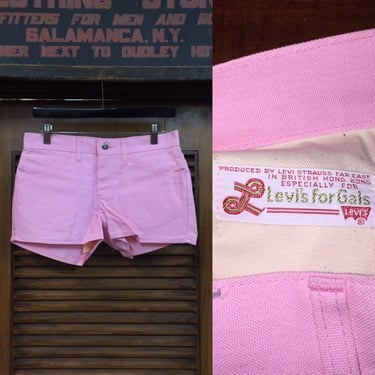 Vintage 1960’s Pink Levi’s Denim Shorts w31, Vintage Denim, Vintage Shorts, 60’s Era Vintage, Vintage Clothing 