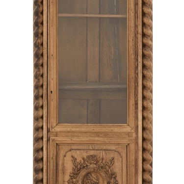 Antique Carved Wood Vitrine