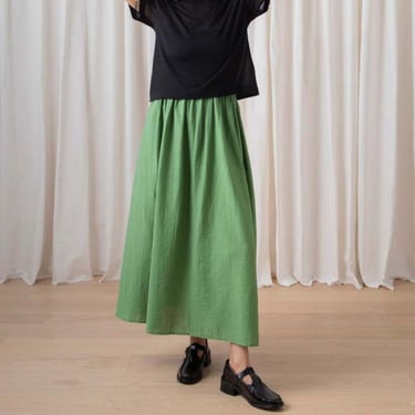 Ali Golden Full Skirt - Faded Grass Green