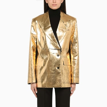 Dries Van Noten Gold/Grey Wool Jacket Women