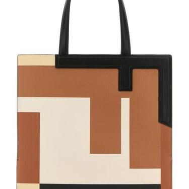 Fendi Women Multicolor Leather Medium Flip Shopping Bag