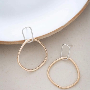 Colleen Mauer Designs | Interlocking Rectangle + Square Post Earrings
