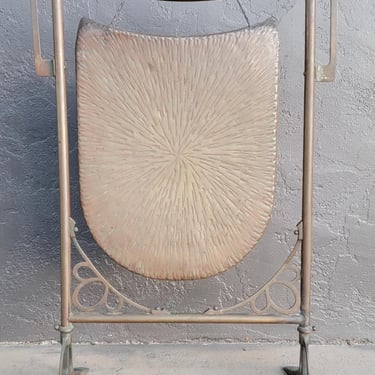 Art Nouveau Gong Brass & Hammered Copper 