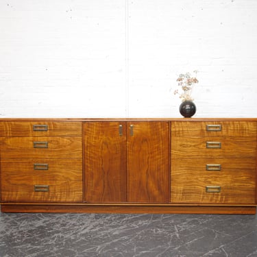 Vintage MCM 60's walnut 12 drawer dresser by Jack Cartwright for Founders Furniture | Free delivery in NYC and Hudson Valley areas 