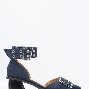 Ganni Women Feminine Buckle Open Cut Pumps