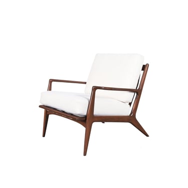 Danish Modern Walnut Lounge Chair by Ib Kofod Larsen for Selig