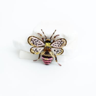 Bombus Bee Embroidered Pin