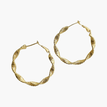 Twisted hoop earrings
