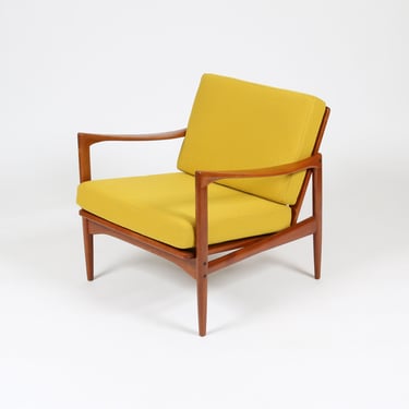 Vintage Teak Candidate Lounge Chair by Ib Kofod Larsen for OPE. 1950s 60s MCM 