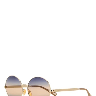 Chloe Women Gold Metal Salome Sunglasses