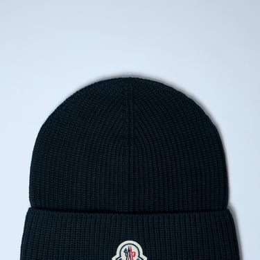 Moncler Men Logo Patch Beanie Hat