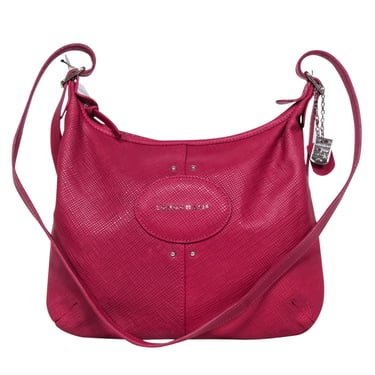 Longchamp - Fuchsia Pink Textured Crossbody Bag