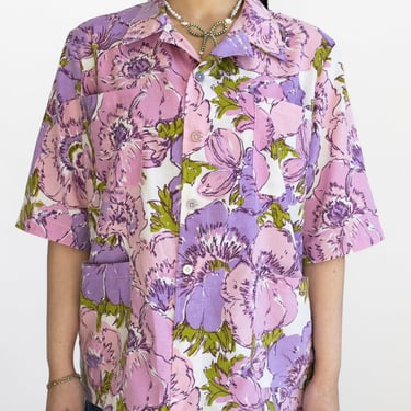 The Series - Lilac Floral Chore Shirt (L/XL)