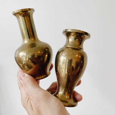 Petite Brass Bud Vases