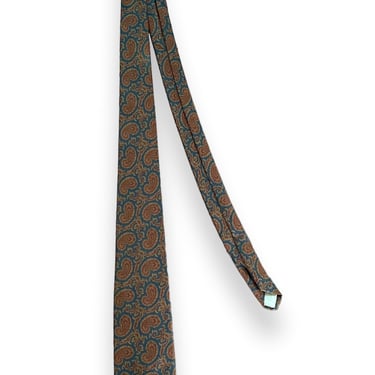 Vintage 1970s BROOKS BROTHERS Makers Silk Necktie ~ Paisley / Foulard ~ Preppy ~ Ivy Style ~ Trad ~ Tie 