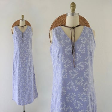 imperfect linen floral dress - s - see details 