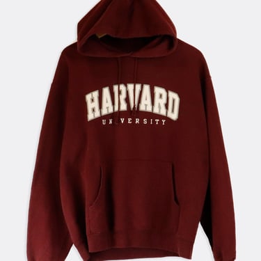 Vintage Champion Harvard University Spell Out Hoodie Sweatshirt Sz L