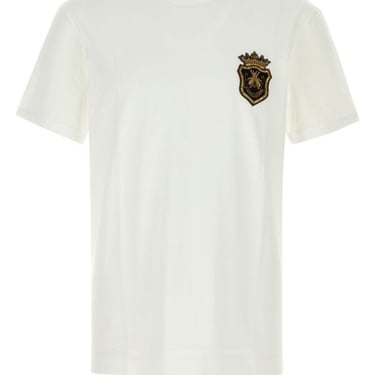 Dolce & Gabbana Men White Cotton T-Shirt