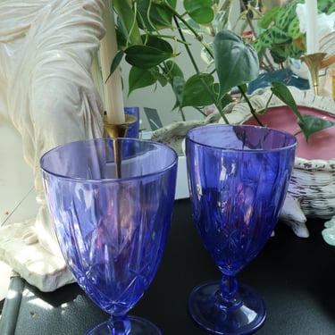 Vintage Purple Crystal Iced Tea Glasses Marquis by Waterford