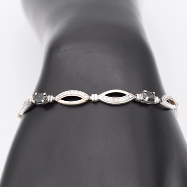 Christofle Sterling Silver & 18K Gold Accent Chevron Bracelet