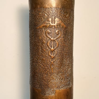 WW1 Trench Art of Caduceus Symbol and Cross of Lorraine - Early 1900s Militaria Folk Art - French Freedom Symbols - 15