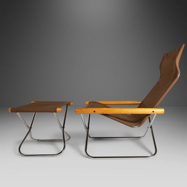 NY Folding Chair and Ottoman by Takeshi Nii, Japan, c. 1950's 