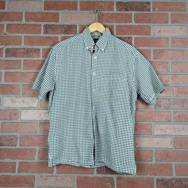 Vintage 90s Gap Plaid ORIGINAL Button Down Work Shirt - Large 