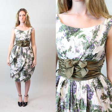 1950s JONNY HERBERT LILAC petal skirt dress xs | new spring 