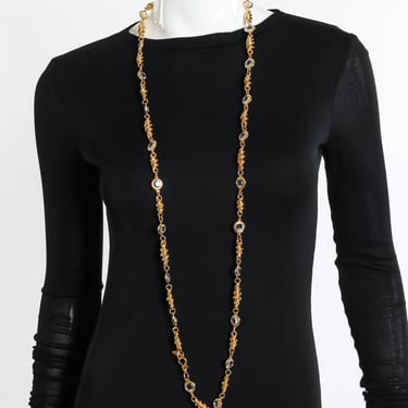 Fusilli Twist Crystal Layer Necklace