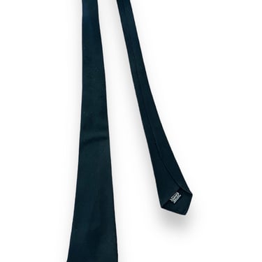 Vintage 1930s CHENEY CRAVATS Black Wool Necktie ~ Art Deco / Rockabilly / Swing ~ Neck Tie / Cravat 