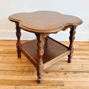 Vintage 2 Tier Clover End Table