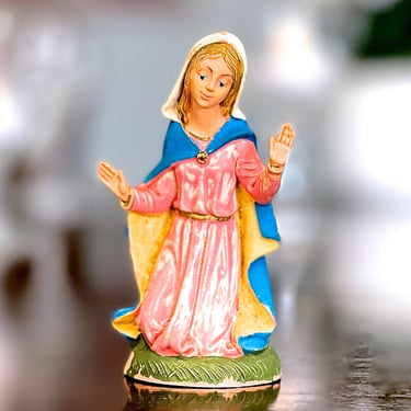 VINTAGE: Depose Italy Mary - Fontanini Nativity Figure - Plastic Mary - Mother of Christ - Nativity Replacement - SKU 15-C2-00006260 